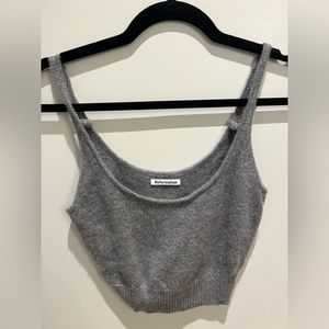 Reformation grey sweater tank top